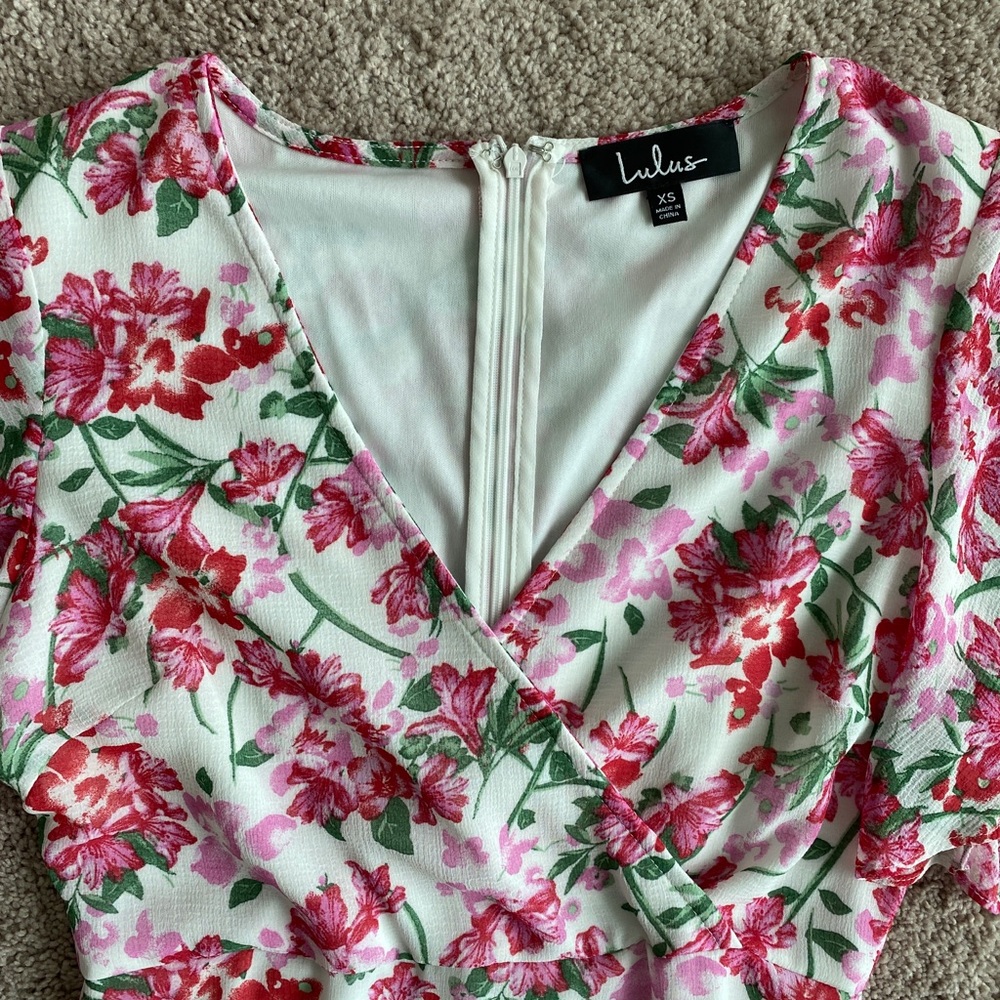 Lulu’s Floral Print Ruffled Mini Dress - Picture 6 of 6